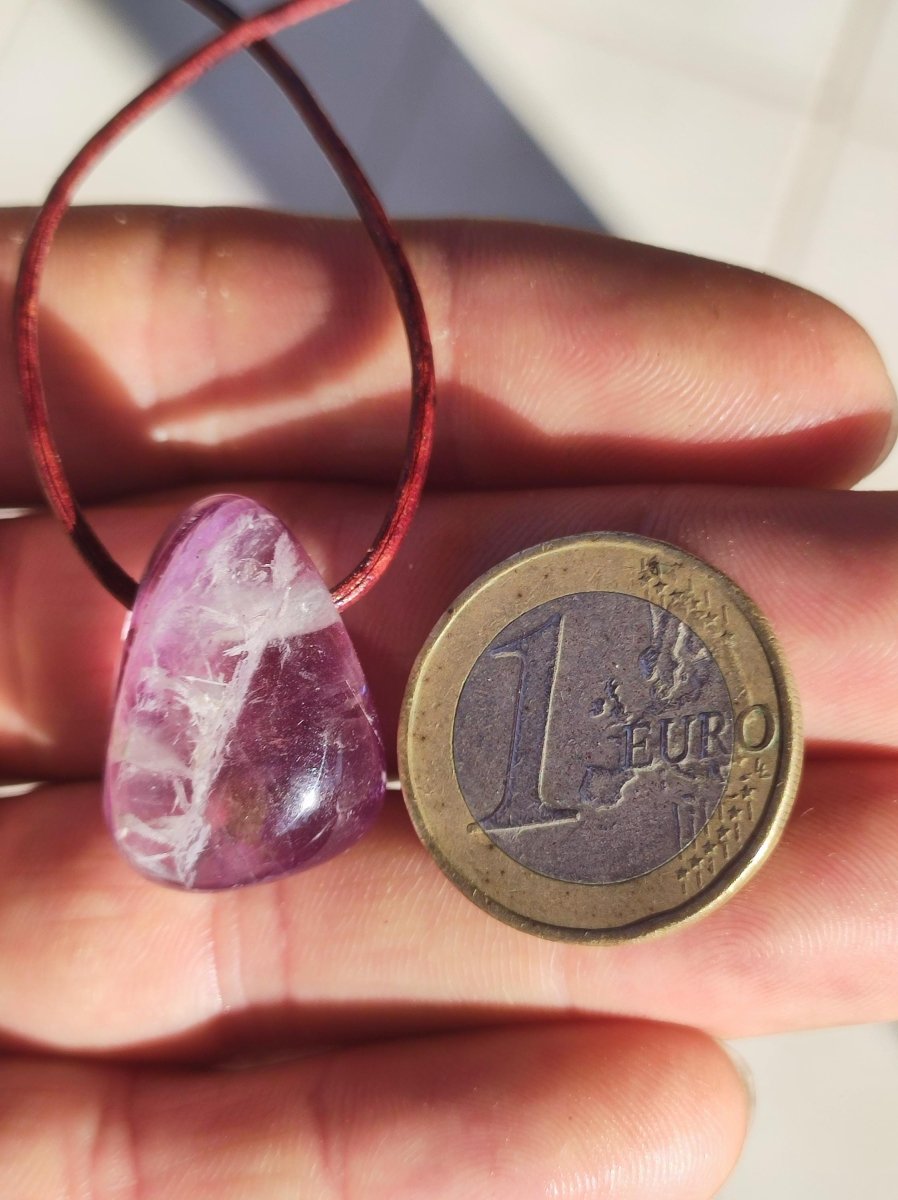 Fluorit Regenbogen ~ Edelstein Kette Natur Klar Schutz Rarität Heilstein Kristall Mann Frau Sie Geschenk Freund Goa Festival Glück Sommer - Art of Nature Berlin