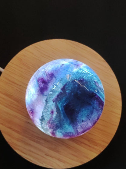 Fluorit Regenbogen Edelstein Kugel Deko Sphere Massage Kristall Spielkugel Meditation Heilstein Frau Mann Geschenk Er Sie Haus Energie Traum - Art of Nature Berlin