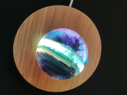 Fluorit Regenbogen Edelstein Kugel Deko Sphere Massage Kristall Spielkugel Meditation Heilstein Frau Mann Geschenk Er Sie Haus Energie Traum - Art of Nature Berlin