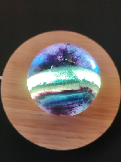 Fluorit Regenbogen Edelstein Kugel Deko Sphere Massage Kristall Spielkugel Meditation Heilstein Frau Mann Geschenk Er Sie Haus Energie Traum - Art of Nature Berlin