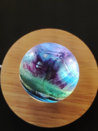 Fluorit Regenbogen Edelstein Kugel Deko Sphere Massage Kristall Spielkugel Meditation Heilstein Frau Mann Geschenk Er Sie Haus Energie Traum - Art of Nature Berlin