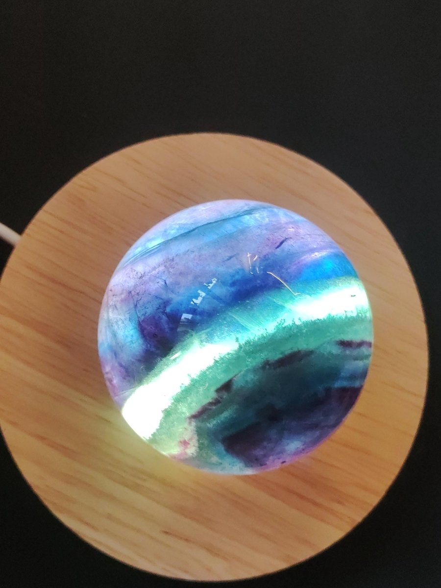 Fluorit Regenbogen Edelstein Kugel Deko Sphere Massage Kristall Spielkugel Meditation Heilstein Frau Mann Geschenk Er Sie Haus Energie Traum - Art of Nature Berlin