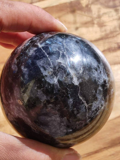 Gabbro ~ Magische Edelstein Kugel Massage & Deko Sphere Crystal Spielkugel Meditation ~HIPPIE ~GOA ~Boho ~Ethno ~Heilstein ~Naturschatz - Art of Nature Berlin