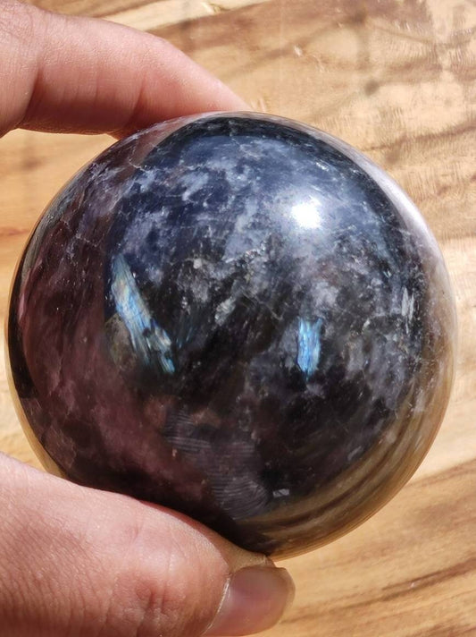 Gabbro ~ Magische Edelstein Kugel Massage & Deko Sphere Crystal Spielkugel Meditation ~HIPPIE ~GOA ~Boho ~Ethno ~Heilstein ~Naturschatz - Art of Nature Berlin