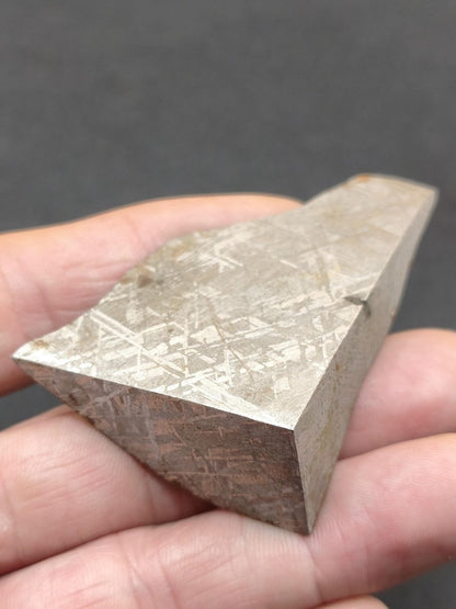 Gibeon Meteorit Namibia | Eisenmeteorit mit Widmanstätten-Struktur | Geätzter Meteoriten-Anschnitt Sammler Mineralien Kristalle Selten - Art of Nature Berlin