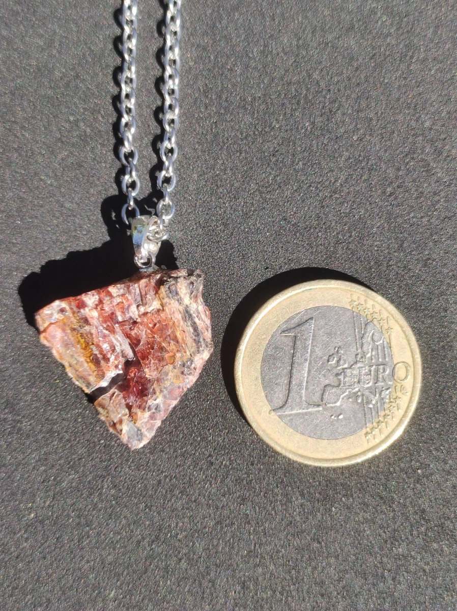 Granat Almandin ~ 925 Sterling Silber Öse ~ Edelstein Kette ~HIPPIE ~GOA ~Boho ~Tibet ~Ethno ~Nature ~Schutzsymbol ~Heilstein - Art of Nature Berlin