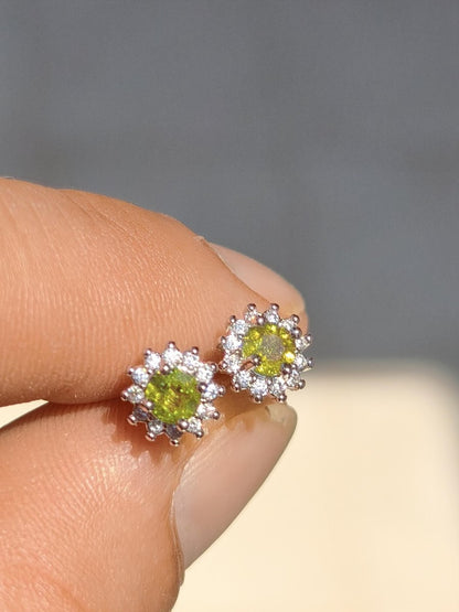 grüne Turmalin Ohrstecker 925 Sterling Silber AAA Rarität Schmuck Frau Ohrringe Edelstein Heilstein Geschenk Schmuck Edel Selten Besonders - Art of Nature Berlin