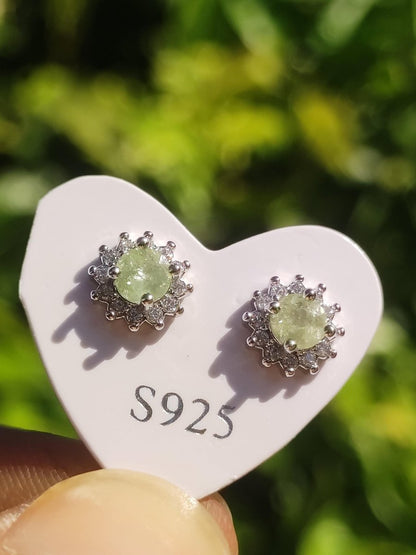grüne Turmalin Ohrstecker 925 Sterling Silber AAA Rarität Schmuck Frau Ohrringe Edelstein Heilstein Geschenk Schmuck Edel Selten Besonders - Art of Nature Berlin