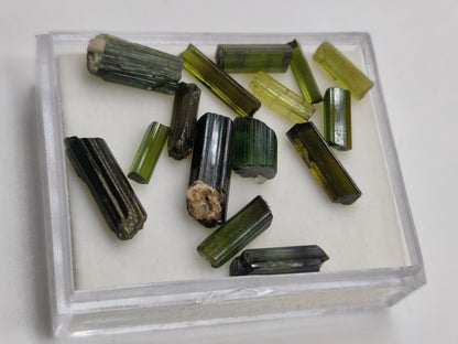 Grüner Turmalin 25ct LOT 15x AAA Qualität Roh Stifte Rarität Selten Mineral Brasilien Sammler Stufen Edelstein Deko Kristall Heilstein - Art of Nature Berlin