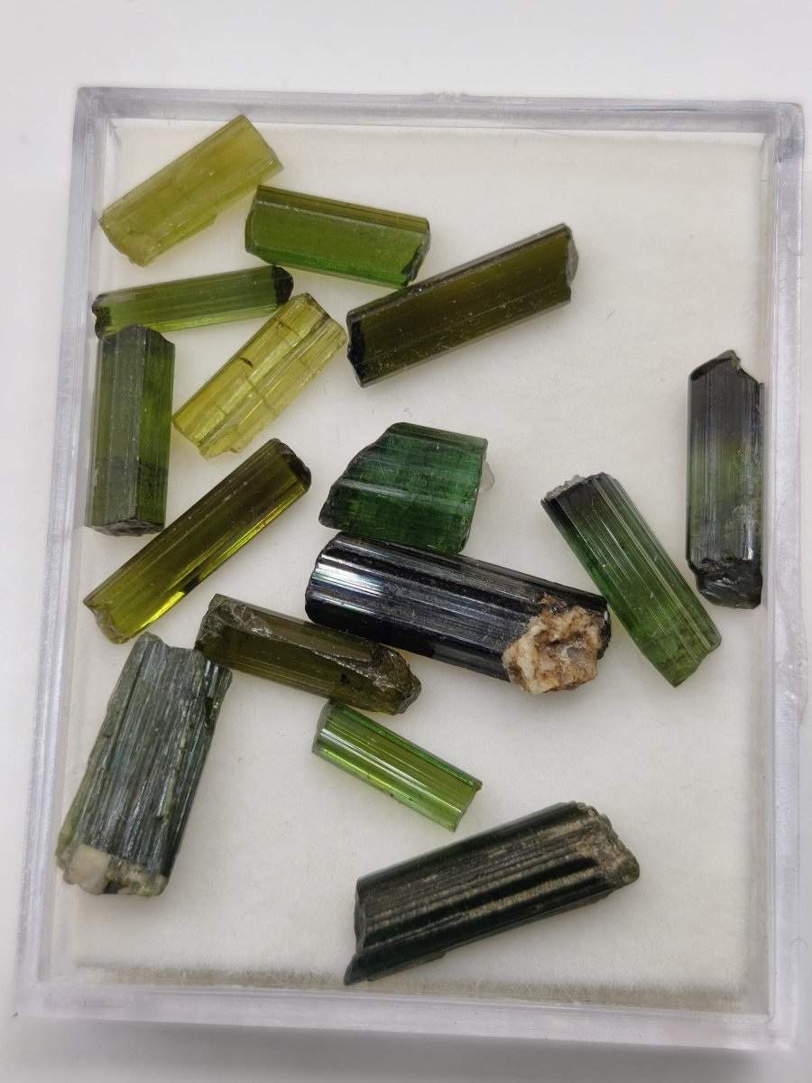 Grüner Turmalin 25ct LOT 15x AAA Qualität Roh Stifte Rarität Selten Mineral Brasilien Sammler Stufen Edelstein Deko Kristall Heilstein - Art of Nature Berlin