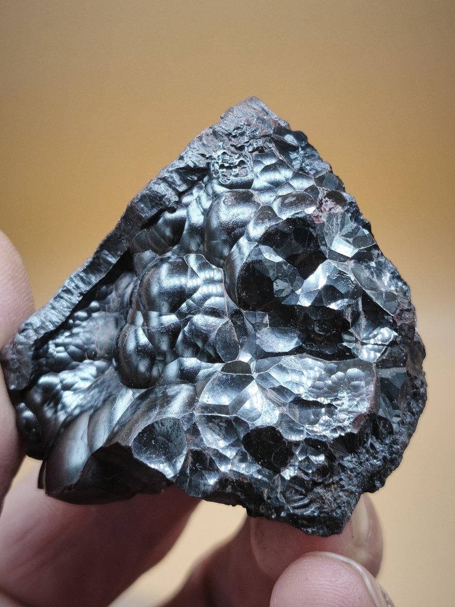 Hämatit Mineralstufe – Metallisch glänzender Glaskopf mit Kristallflächen Natur Unikat Roh Stufe Marokko Dekostück Sammler Mineral Edelstein - Art of Nature Berlin