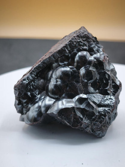 Hämatit Mineralstufe – Metallisch glänzender Glaskopf mit Kristallflächen Natur Unikat Roh Stufe Marokko Dekostück Sammler Mineral Edelstein - Art of Nature Berlin