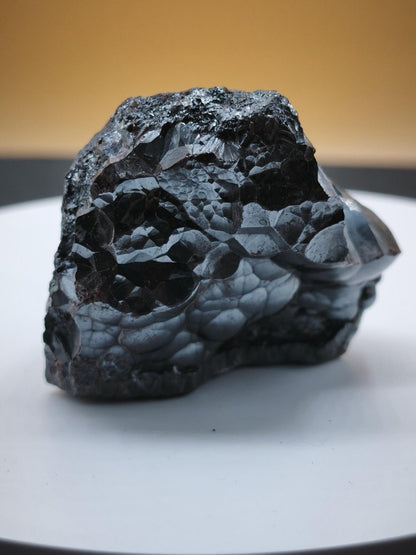 Hämatit Mineralstufe – Metallisch glänzender Glaskopf mit Kristallflächen Natur Unikat Roh Stufe Marokko Dekostück Sammler Mineral Edelstein - Art of Nature Berlin