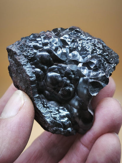 Hämatit Mineralstufe – Metallisch glänzender Glaskopf mit Kristallflächen Natur Unikat Roh Stufe Marokko Dekostück Sammler Mineral Edelstein - Art of Nature Berlin