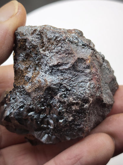 Hämatit Mineralstufe – Metallisch glänzender Glaskopf mit Kristallflächen Natur Unikat Roh Stufe Marokko Dekostück Sammler Mineral Edelstein - Art of Nature Berlin