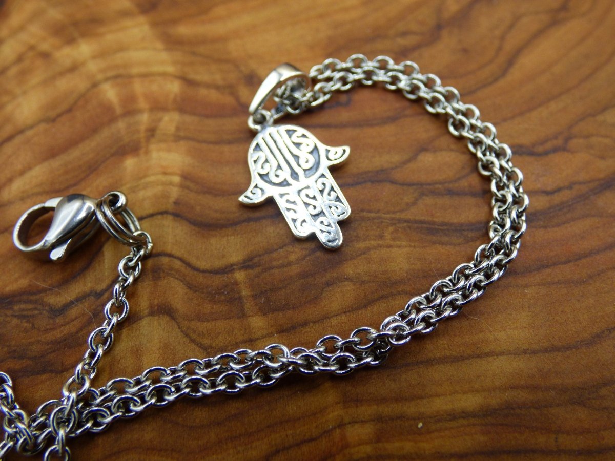 Hamsa ~ Hand der Fatima ~ 925er Sterling Silber ~ HIPPIE ~GOA ~Boho ~Tibet ~Ethno ~Nature - Art of Nature Berlin