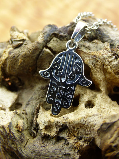 Hamsa ~ Hand der Fatima ~ 925er Sterling Silber ~ HIPPIE ~GOA ~Boho ~Tibet ~Ethno ~Nature - Art of Nature Berlin