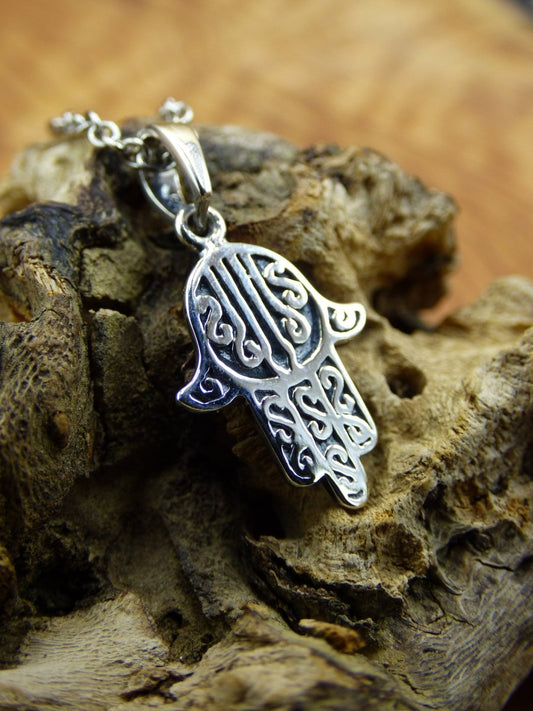 Hamsa ~ Hand der Fatima ~ 925er Sterling Silber ~ HIPPIE ~GOA ~Boho ~Tibet ~Ethno ~Nature - Art of Nature Berlin