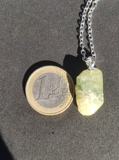 Heliodor (grüner Beryll / Aquamarin) roh 925 Sterling Silber Edelstein Kette Rarität Heilstein Kristall Anhänger Mann Frau Er Sie Geschenk - Art of Nature Berlin