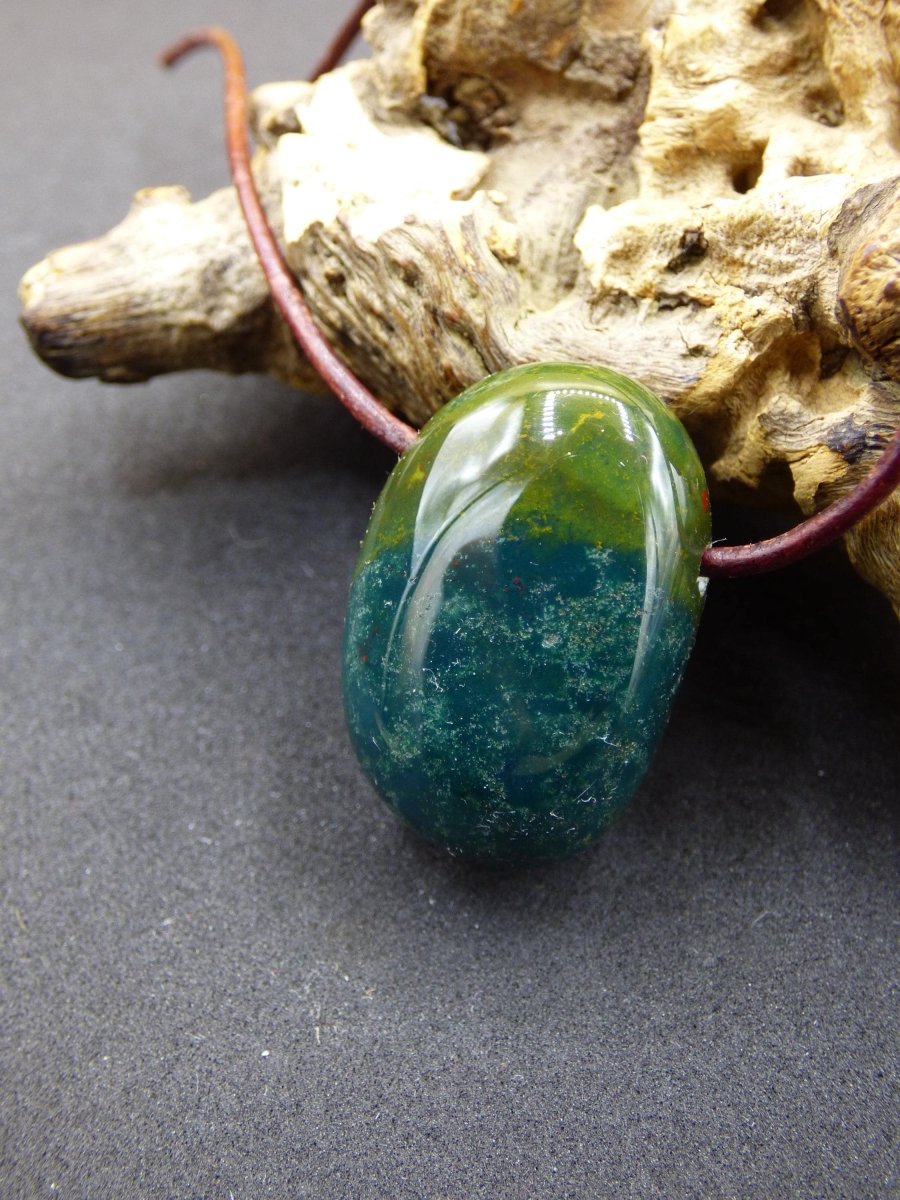 Heliotrop ~ Edelstein Kette grün Heilstein Schutzsymbol Mann Frau Er Sie Kind Glück HIPPIE GOA Boho Tibet Ethno Natur Rarität Geschenk - Art of Nature Berlin