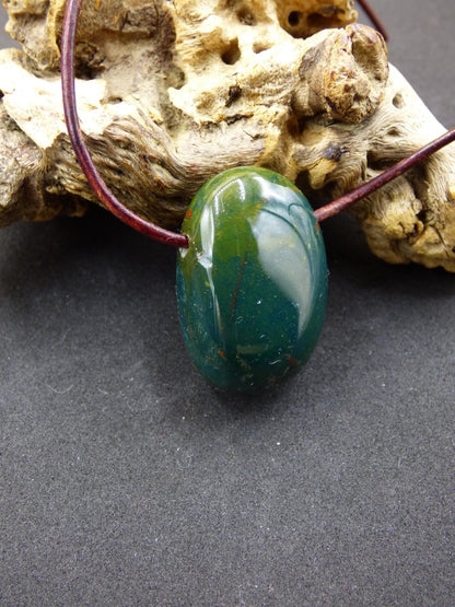 Heliotrop ~ Edelstein Kette grün Heilstein Schutzsymbol Mann Frau Er Sie Kind Glück HIPPIE GOA Boho Tibet Ethno Natur Rarität Geschenk - Art of Nature Berlin