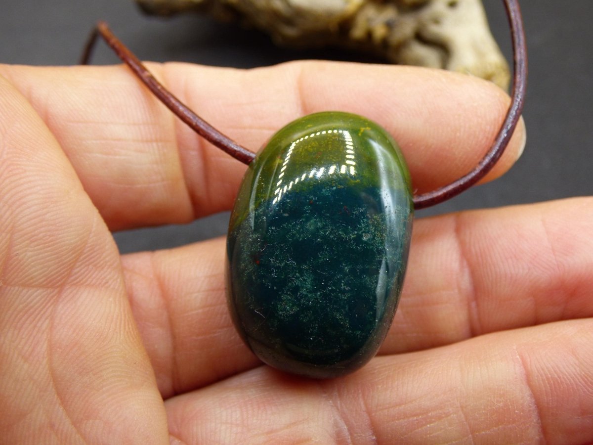 Heliotrop ~ Edelstein Kette grün Heilstein Schutzsymbol Mann Frau Er Sie Kind Glück HIPPIE GOA Boho Tibet Ethno Natur Rarität Geschenk - Art of Nature Berlin