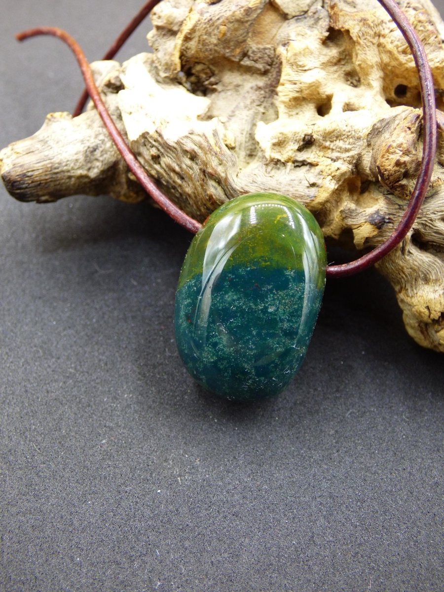 Heliotrop ~ Edelstein Kette grün Heilstein Schutzsymbol Mann Frau Er Sie Kind Glück HIPPIE GOA Boho Tibet Ethno Natur Rarität Geschenk - Art of Nature Berlin