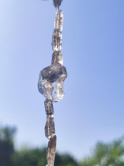 Herkimer Diamant AAA Edelstein Kette roh Anhänger Natur klar Heilstein Kristall Rarität Selten Geschenk Mann Frau Mutter Vater Er Sie Unikat - Art of Nature Berlin
