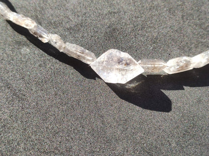 Herkimer Diamant AAA Edelstein Kette roh Anhänger Natur klar Heilstein Kristall Rarität Selten Geschenk Mann Frau Mutter Vater Er Sie Unikat - Art of Nature Berlin