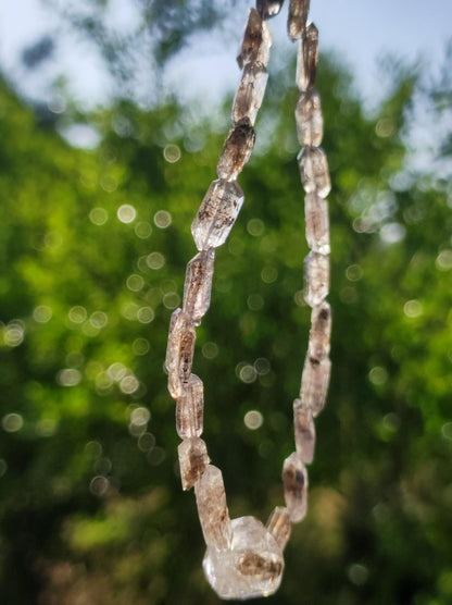 Herkimer Diamant AAA Edelstein Kette roh Anhänger Natur klar Heilstein Kristall Rarität Selten Geschenk Mann Frau Mutter Vater Er Sie Unikat - Art of Nature Berlin