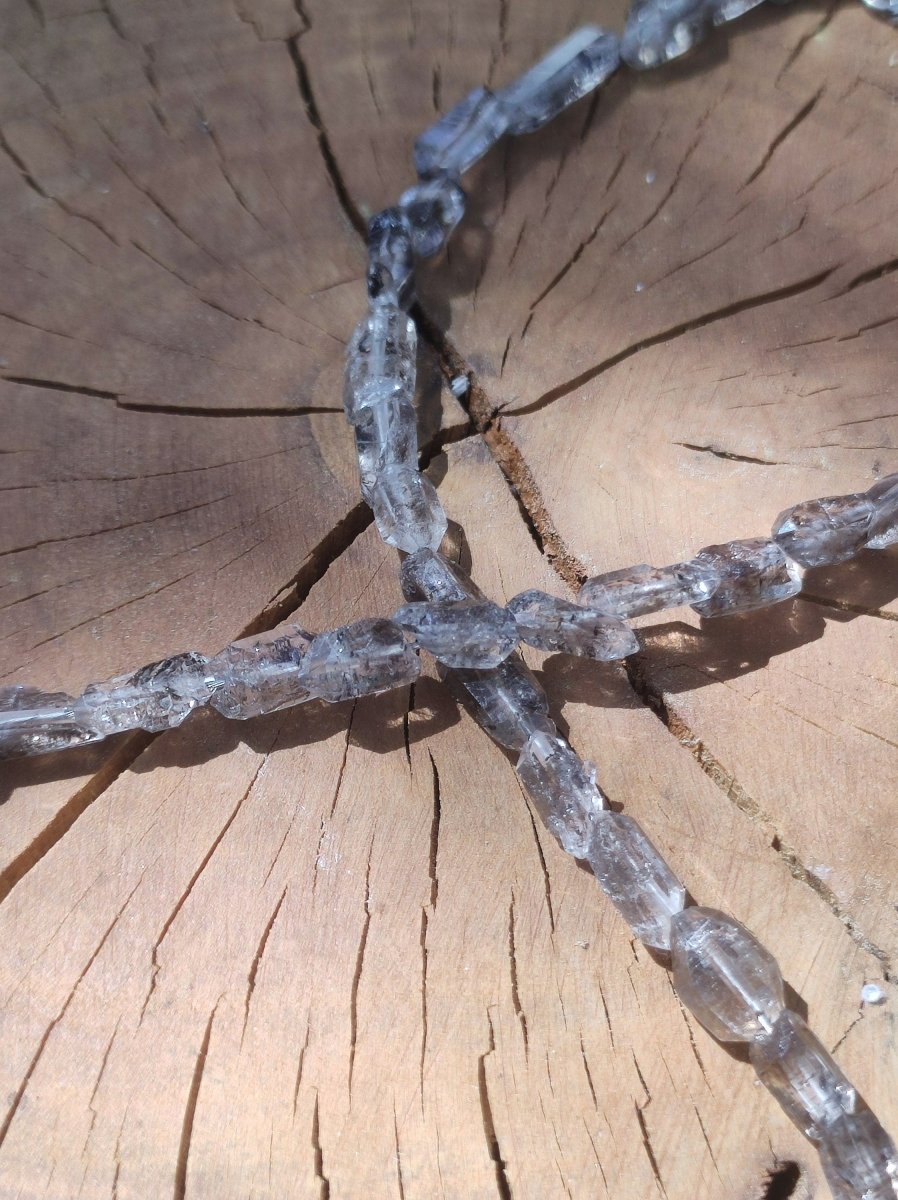 Herkimer Diamant AAA Edelstein Kette roh Anhänger Natur klar Heilstein Kristall Rarität Selten Geschenk Mann Frau Mutter Vater Er Sie Unikat - Art of Nature Berlin