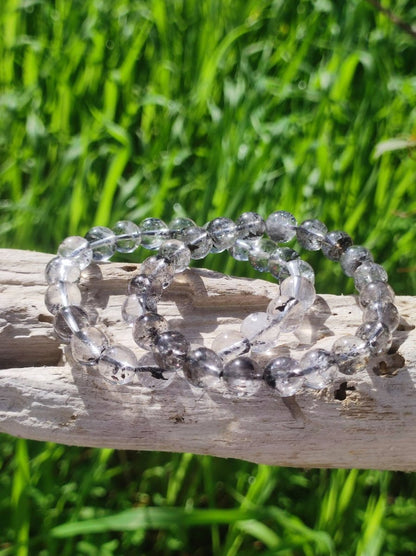 Herkimer Diamant AAA Edelstein Perlen Stretch Armband Natur klar Heilstein Kristall Rarität Selten Geschenk Mann Frau Mutter Vater Er Sie - Art of Nature Berlin