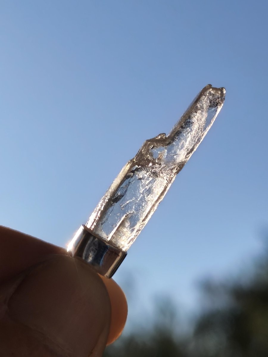 Hiddenit Kette AAA Rarität 925 Sterling Silber Anhänger Edelstein Klar transparent Natur Heilstein Selten Geschenk Mann Frau Er Sie Mineral - Art of Nature Berlin