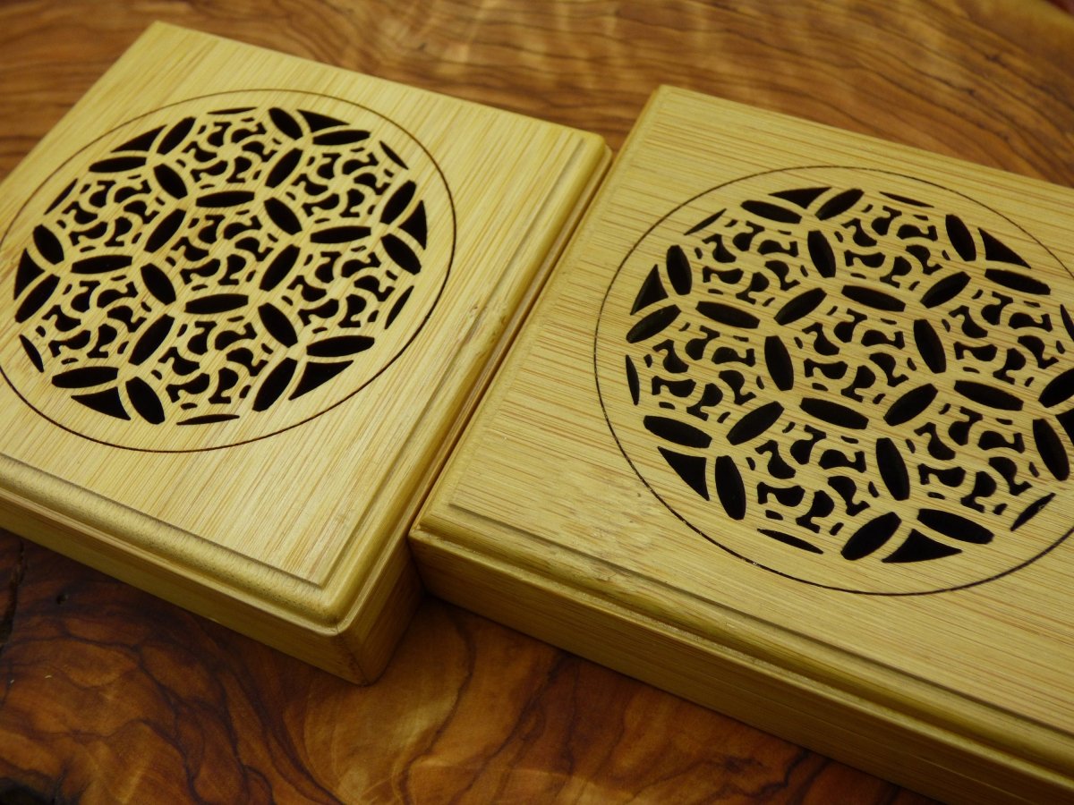 räucherwerk aufbewahren Holz Mandala Räuchergefäß Weihrauchbrenner Räucherwerk Kräuter Orient – Art of Nature Berlin