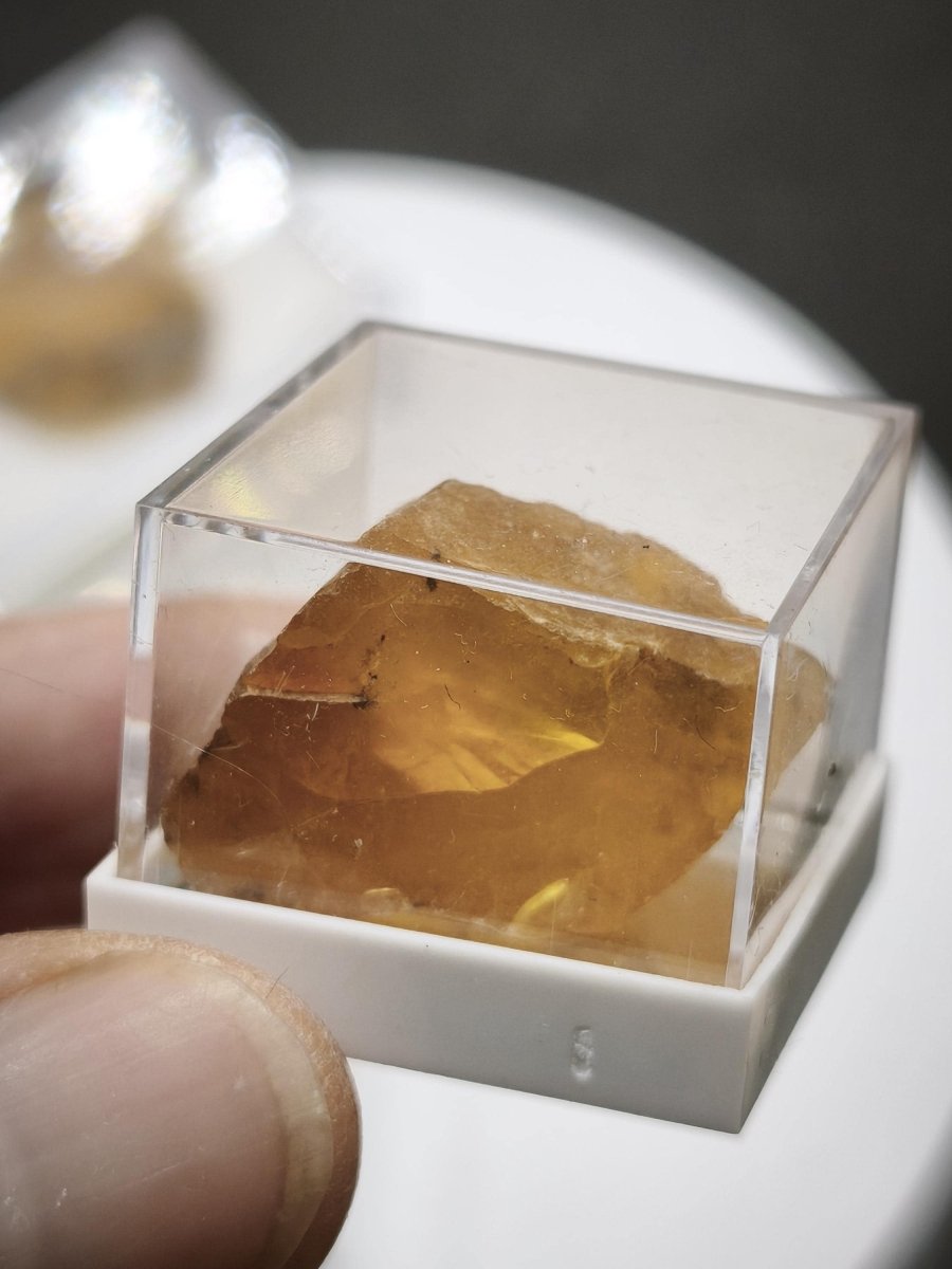 Honigopal Rohsteine aus Tansania – 4 Unikate zur Auswahl – 26–29 mm Mineralien Sammler Stufen Edelstein Deko Kristall Heilstein Geschenk - Art of Nature Berlin