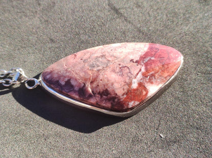 Huanucite - Roter Jaspis 925 Silber Edelstein Kette Heilstein Natur Braun Rarität Edel Mann Frau Geschenk Er Sie Freund Energie Kraft Glück - Art of Nature Berlin