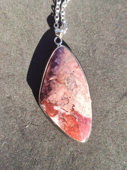 Huanucite - Roter Jaspis 925 Silber Edelstein Kette Heilstein Natur Braun Rarität Edel Mann Frau Geschenk Er Sie Freund Energie Kraft Glück - Art of Nature Berlin