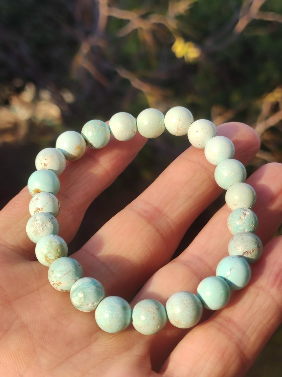 Hubei TÜRKIS 100% natürlich - Stretch Edelstein Armband blau Natur Rarität Heilstein Schmuck Qualität Geschenk Frau Mutter Mann Er Sie - Art of Nature Berlin