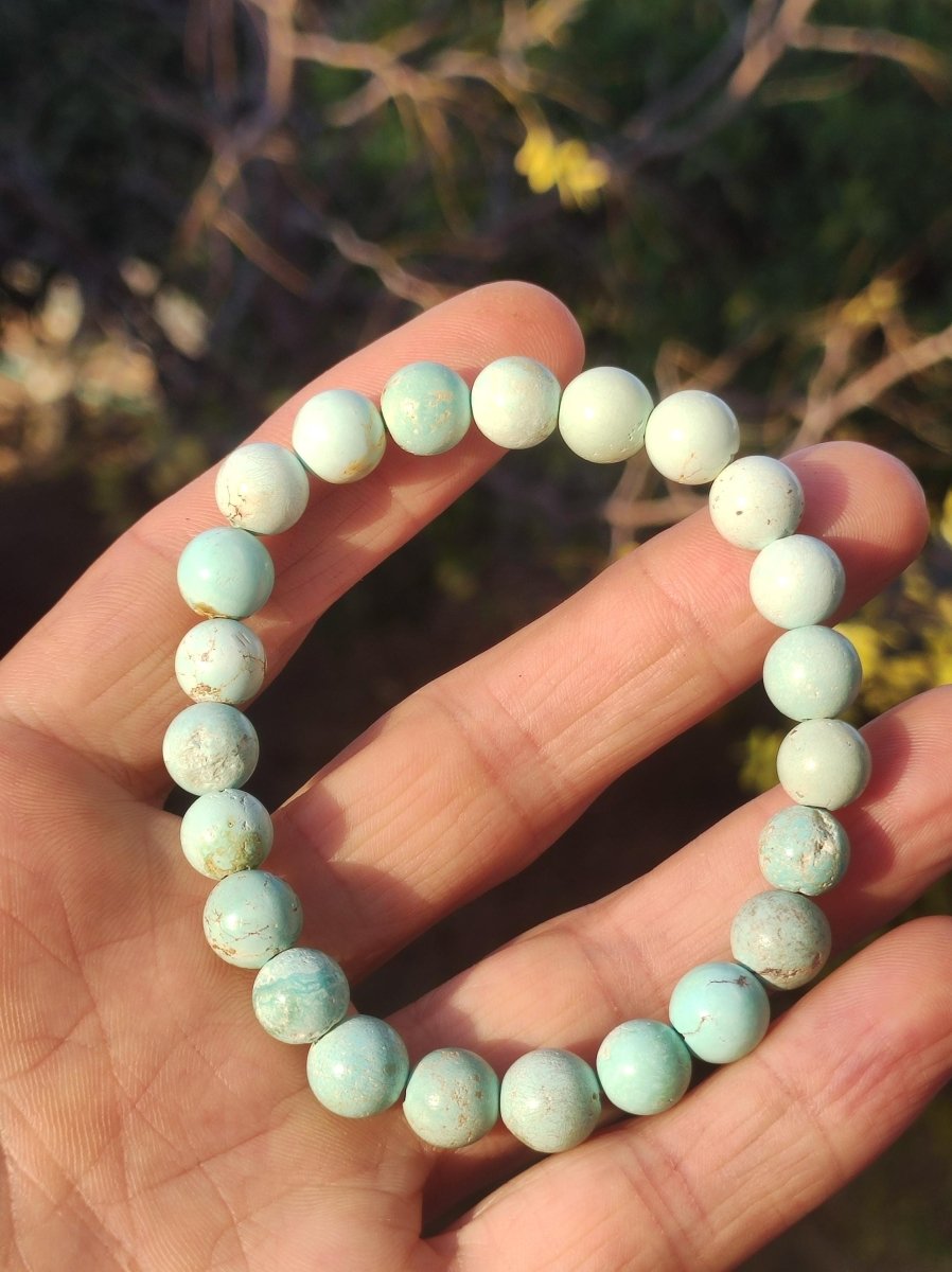 Hubei TÜRKIS 100% natürlich - Stretch Edelstein Armband blau Natur Rarität Heilstein Schmuck Qualität Geschenk Frau Mutter Mann Er Sie - Art of Nature Berlin