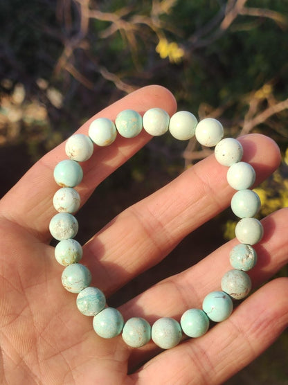 Hubei TÜRKIS 100% natürlich - Stretch Edelstein Armband blau Natur Rarität Heilstein Schmuck Qualität Geschenk Frau Mutter Mann Er Sie - Art of Nature Berlin