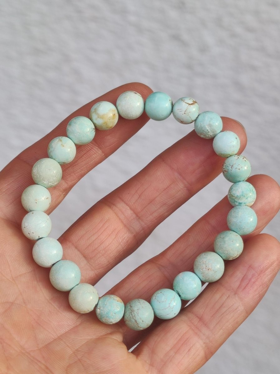 Hubei TÜRKIS 100% natürlich - Stretch Edelstein Armband blau Natur Rarität Heilstein Schmuck Qualität Geschenk Frau Mutter Mann Er Sie - Art of Nature Berlin