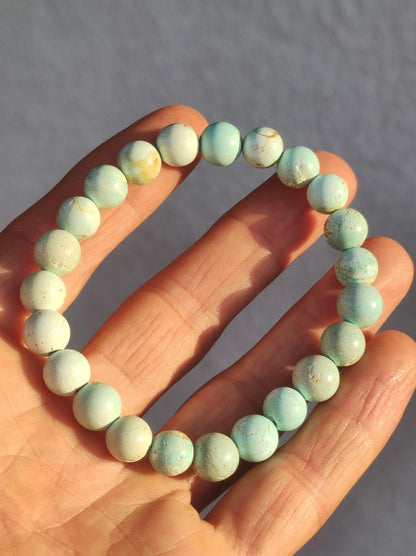 Hubei TÜRKIS 100% natürlich - Stretch Edelstein Armband blau Natur Rarität Heilstein Schmuck Qualität Geschenk Frau Mutter Mann Er Sie - Art of Nature Berlin