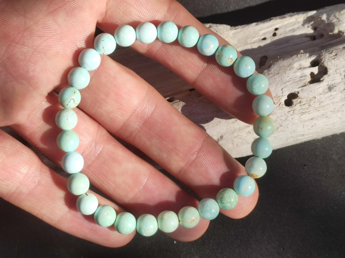 Hubei TÜRKIS 100% natürlich ~ Stretch Edelstein Armband ~GOA ~Hippie ~Vintage ~Boho ~Indie ~Ethno ~Heilstein - Art of Nature Berlin