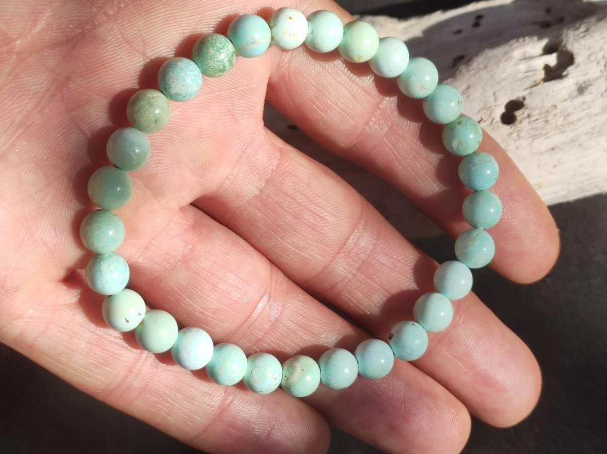 Hubei TÜRKIS 100% natürlich ~ Stretch Edelstein Armband ~GOA ~Hippie ~Vintage ~Boho ~Indie ~Ethno ~Heilstein - Art of Nature Berlin