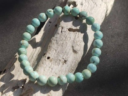 Hubei TÜRKIS 100% natürlich ~ Stretch Edelstein Armband ~GOA ~Hippie ~Vintage ~Boho ~Indie ~Ethno ~Heilstein - Art of Nature Berlin