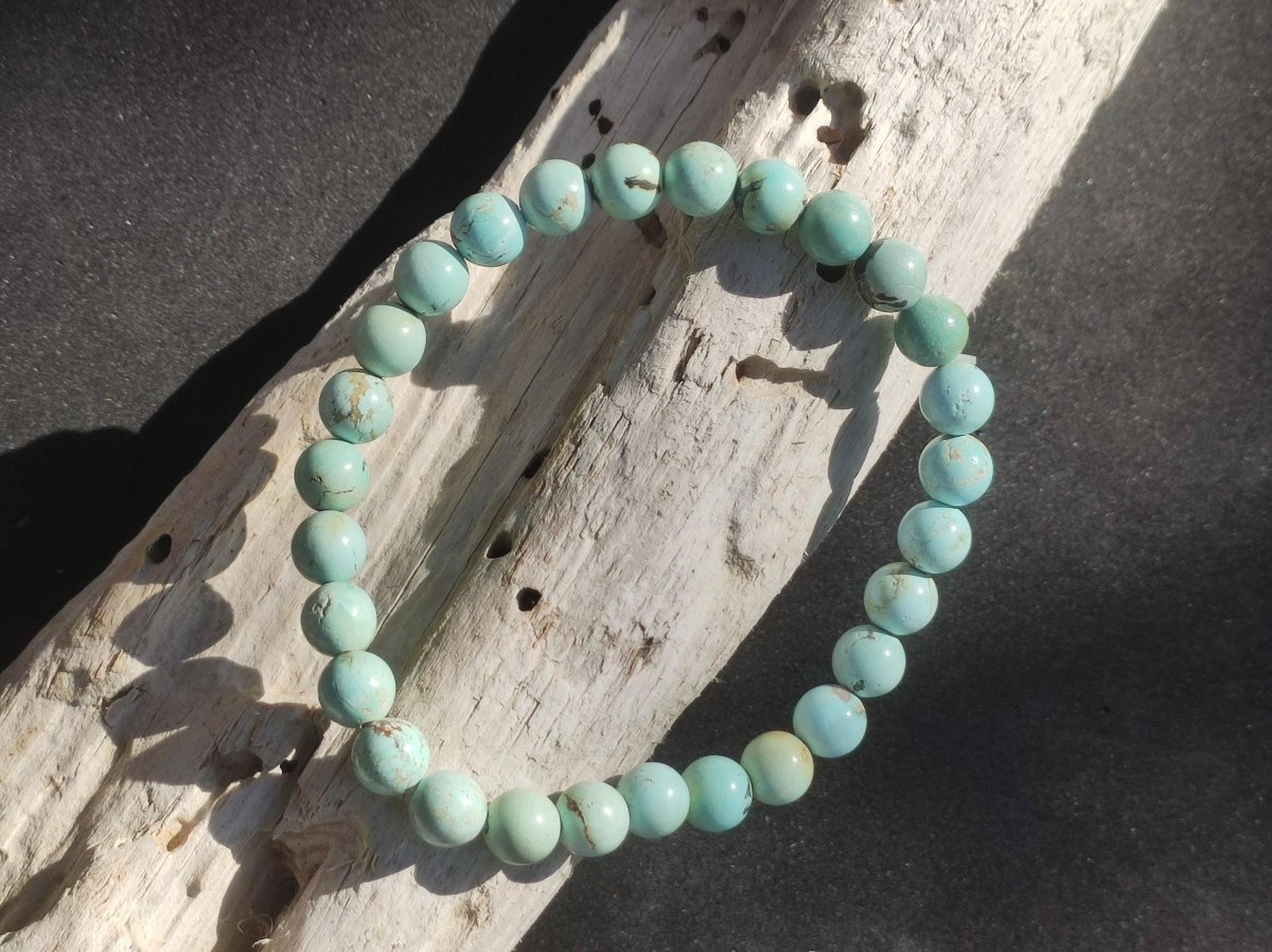 Hubei TÜRKIS 100% natürlich ~ Stretch Edelstein Armband ~GOA ~Hippie ~Vintage ~Boho ~Indie ~Ethno ~Heilstein - Art of Nature Berlin