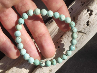 Hubei TÜRKIS 100% natürlich ~ Stretch Edelstein Armband ~GOA ~Hippie ~Vintage ~Boho ~Indie ~Ethno ~Heilstein - Art of Nature Berlin