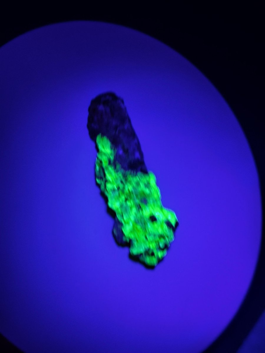 Hyalit Opal Namibia | UV aktiver Hyalit mit neongrüner Fluoreszenz | Traubige Mineralstufe Erongo| Sammler mineral Kristall Rarität - Art of Nature Berlin