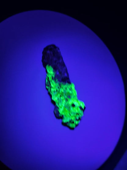 Hyalit Opal Namibia | UV aktiver Hyalit mit neongrüner Fluoreszenz | Traubige Mineralstufe Erongo| Sammler mineral Kristall Rarität - Art of Nature Berlin