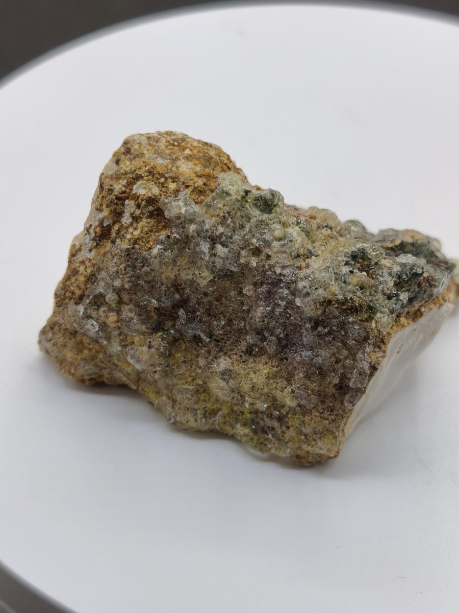 Hyalit Opal XL Namibia | UV aktiver Hyalit mit neongrüner Fluoreszenz | Traubige Mineralstufe Erongo| Sammler mineral Kristall Rarität - Art of Nature Berlin